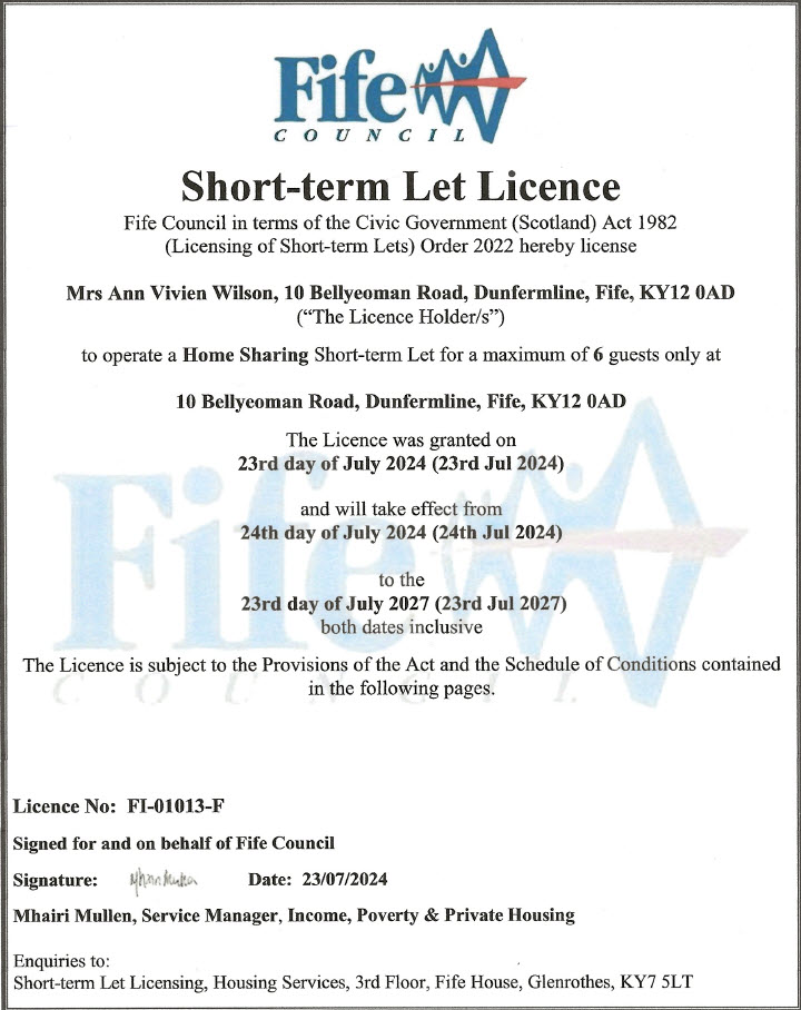 Short-term Let Licence